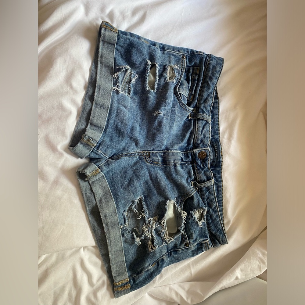 Aeropostale jean shorts and size 12 , only worn once